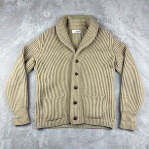 VTG Pringle of Scotland Cardigan Men XL Wool Shetland Shawl Collar Sweater